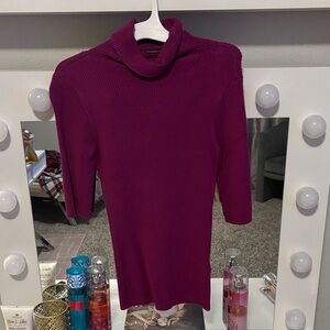 Guess Women's Rich Purple Cowl Neck Sweater